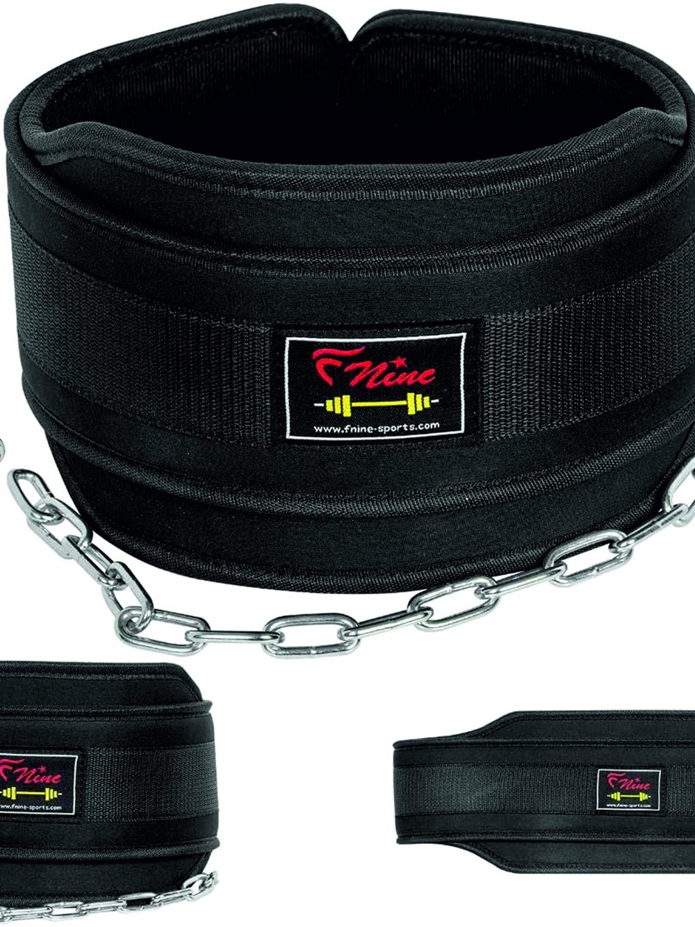 Black Heavy-Duty Dip Belt with Chain